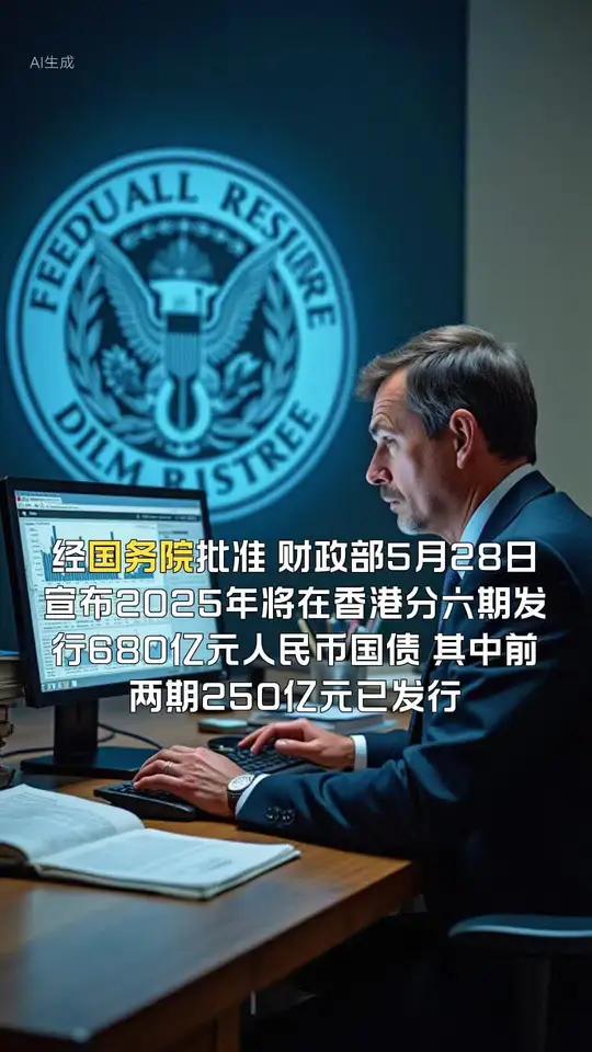 财政部在香港成功发行今年第三期125亿元人民币国债