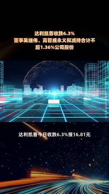 达利凯普：截至2025年7月10日股东总户数为21,139户